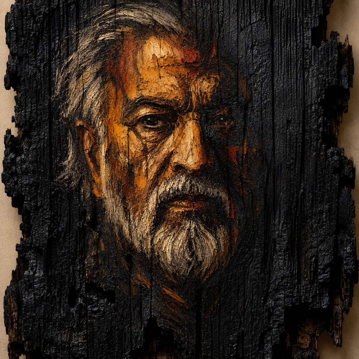 Satish Gujral interpretive portrait
